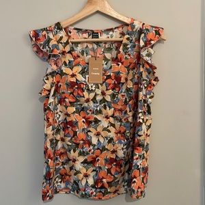 SHEIN ruffled floral top